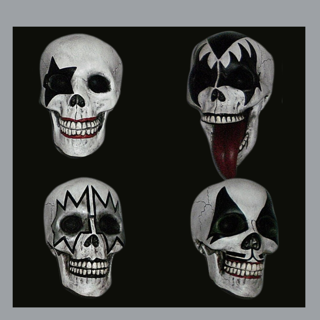 Rock'N Skull Resin Kiss Skulls